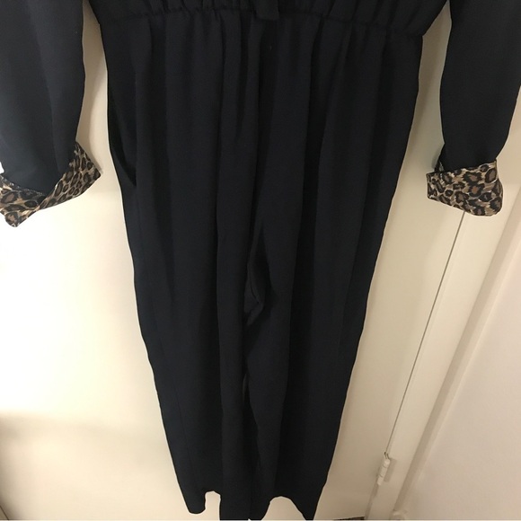 Vintage animal print black long sleeve jumpsuit - Picture 8 of 11